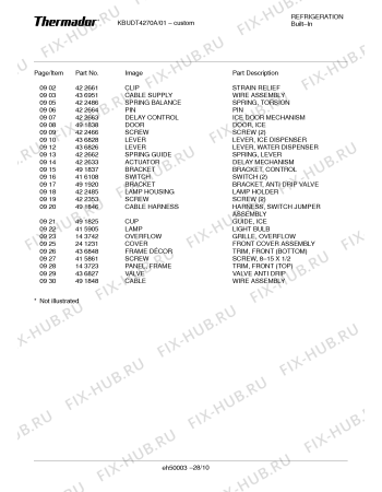 Схема №21 KBUDT4250A 42" SXS REFRIG (SS) DESIGNER HDL с изображением Инструкция по установке/монтажу для посудомоечной машины Bosch 00422441